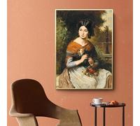 Pósteres de retratos de mujeres de arte clásico, pinturas en lienzo impresas, imágenes de damas victorianas vintage para decoración del hogar en la sala de estar (30x45cm/Sin marco)