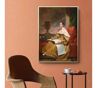 Pósteres de retratos de mujeres de arte clásico, pinturas en lienzo impresas, imágenes de damas victorianas vintage para decoración del hogar en la sala de estar (60x80cm/Sin marco)