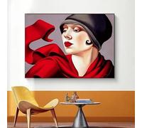 Pósteres de Tamara De Lempicka: Mujer abstracta, lienzo, pintura e impresiones, imágenes para decoración del hogar, sala de estar nórdica (30 x 50 cm)