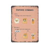 Pósteres divertidos para el aula de inglés: póster de gramática y puntuación, decoración para artes del lenguaje inglés, letrero de metal, placa, póster vintage para pared, regalo para habitación, al