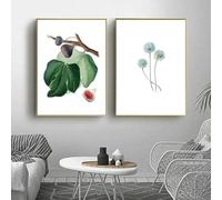 Pósteres e impresiones botánicos vintage en lienzo, cuadros de pared para cocina, plantas medicinales, pintura en lienzo para decoración del hogar, 30 x 40 cm, 2 unidades, sin marco