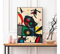 Pósteres e impresiones de arte surrealista moderno de Joan Miró, lienzo, arte de pared, imágenes abstractas para decoración del hogar (30 x 40 cm/sin marco)