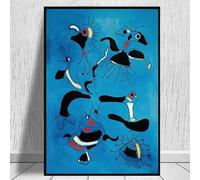 Pósteres e impresiones de arte surrealista moderno de Joan Miró, lienzo, pintura, cuadros para pared, decoración abstracta para el hogar (50 x 70 cm/sin marco)