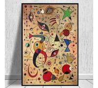 Pósteres e impresiones de arte surrealista moderno de Joan Miró, lienzo, pintura, cuadros para pared, decoración abstracta para el hogar (60 x 80 cm/sin marco)