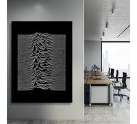 Pósteres e impresiones de Black Joy Division Unknown Pleasures, póster de música, imágenes artísticas de pared, pintura en lienzo for decoración del hogar del dormitorio ( Color : A , Size : 60x90CM N