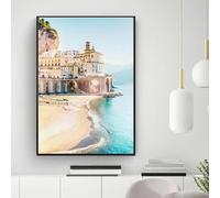 Pósteres e impresiones de la costa mediterránea italiana moderna, lienzo impreso, arte de pared para decoración de sala de estar, 80 x 120 cm, sin marco