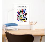 Pósteres e impresiones de la exposición de arte de Joan Miró, lienzo vintage, pintura abstracta, decoración del hogar para sala de estar (40 x 60 cm, sin marco)