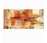 Pósteres e impresiones de lienzo para pared, arte abstracto moderno en amarillo dorado, imágenes para sala de estar, decoración del hogar, 60 x 120 cm (24 x 48 pulgadas) con marco