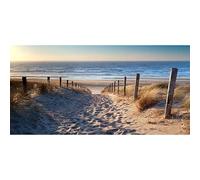 Pósteres e impresiones de paisajes de playa y amanecer, impresiones en HD, arte de pared, decoración para sala de estar, pintura en lienzo (80x160cm/sin marco)