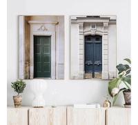 Pósteres e impresiones de puertas con fotografía de viajes franceses, lienzo moderno para pared, decoración del hogar, 30 x 40 cm, 2 unidades, sin marco