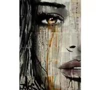 Pósteres e impresiones de rostros de mujeres abstractas, arte de graffiti, cuadros de lienzo modernos para pared, pintura para la decoración del hogar de la sala de estar, marco de 50 x 70 cm