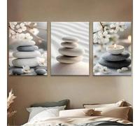 Pósteres e impresiones en lienzo de estilo zen, arte mural fotográfico zen moderno, sencillo y elegante, decoración estética moderna y artística (30x40cmx3/Sin marco)