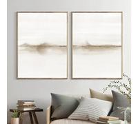 Pósteres e impresiones en lienzo de paisaje abstracto neutro con acuarela, arte de pared minimalista, decoración para sala de estar, 50 x 70 cm, 2 unidades, sin marco