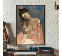 Pósteres e impresiones modernos de Pablo Picasso sobre madre e hijo, arte de pared, imágenes para sala de estar, decoración del hogar, pintura en lienzo, 70 x 110 cm, sin marco