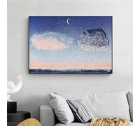 Pósteres famosos de surrealismo artístico, pintura abstracta en lienzo de René Magritte, impresión de pared para decoración del hogar y la sala de estar (40 x 50 cm/sin marco)