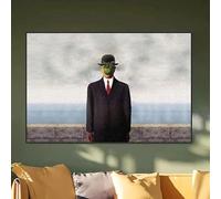 Pósteres famosos del surrealismo de René Magritte, pintura en lienzo, impresión abstracta para pared, para decoración moderna del hogar (40 x 60 cm/sin marco)