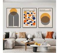 Pósteres Geométricos Abstractos De Bauhaus De Mediados De Siglo, Arte De Pared, Pinturas En Lienzo, Impresiones, Galería De Imágenes, Sala De Estar, Decoración Del Hogar 50X70Cmx3Pcs Sin Marco