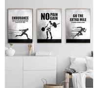 Pósteres inspiradores en blanco y negro, lienzos motivacionales con citas, arte mural para decoración de sala de estar (50x70cm/3 piezas sin marco)