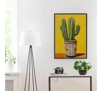 Pósteres modernos de cactus del desierto, estilo bohemio, occidental, mexicano, femenino, veraniego, minimalista, lienzos decorativos para el hogar (40x50cm/marco interno)