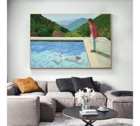 Pósteres,Retrato De David Hockney, Carteles E Impresiones De Pintura En Lienzo,Imágenes Artísticas De Pared,para La Decoración del Hogar La Sala De Estar,para Paredes De Dormitorio Estéticas-50X70Cm