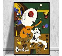Pósteres y láminas de arte surrealista moderno de Joan Miró, cuadros sobre lienzo para pared, decoración abstracta para el hogar (40x50cm /sin marco)
