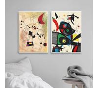 Pósteres y lienzos artísticos surrealistas modernos de Joan Miró, cuadros abstractos para pared, decoración del hogar (40 x 60 cm, 2 unidades sin marco)