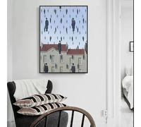 Pósteres y lienzos impresos de obras clásicas surrealistas de René Magritte para decoración moderna de paredes de salas de estar (80x120 cm/sin marco)