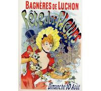 POSTERIIk Famoso impresion Pared Arte cuadros de lienzo Arte Spettacolo Festa dei fiori a Bagneres De Luchon Poster di Jules Cheret Para la Decoración del Hogar 60x90cm