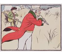 POSTERIIk Famoso impresion Pared Arte cuadros de lienzo Giocatore di golf arrabbiato che spinge la palla nella macchia di Cecil Charles Windsor Aldin Para la Decoración de la Oficina 60x90cm
