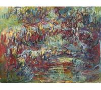 POSTERIIk Famoso impresion Pared Arte cuadros de lienzo il ponte giapponese a Giverny di Claude Monet Para la Decoración del Hogar 60x90cm