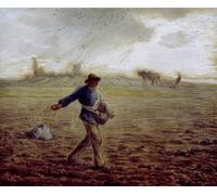POSTERIIk Famoso impresion Pared Arte cuadros de lienzo il seminatore di Jean Francois Millets Para la Decoración de la Oficina 60x90cm