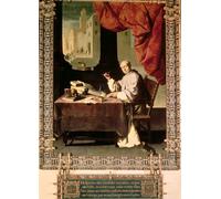 POSTERIIk Famoso impresion Pared Arte cuadros de lienzo Padre Gonzalo De Illescos di Francisco De Zurbaran Para la Decoración del Hogar 60x90cm