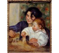 POSTERIIk Famoso impresion Pared Arte cuadros de lienzo Ritratto di Gabrielle e Jean Ritratto di Pierre Auguste Renoir Para la Decoración del Hogar 60x90cm