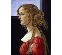 POSTERIIk Famoso impresion Pared Arte cuadros de lienzo Ritratto di profilo di una giovane donna di Sandro Botticelli Para la Decoración del Hogar 60x90cm
