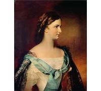 POSTERIIk Famoso impresion Pared Arte cuadros de lienzo Ritratto imperatrice Elisabetta d'Austria di Schrotzberg Para la Decoración del Hogar 60x90cm