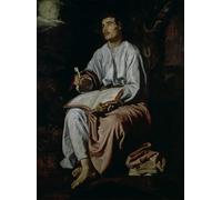 POSTERIIk Famoso impresion Pared Arte cuadros de lienzo San Evangelista all'isola di Patmos di Diego Rodriguez De Y Velazquez Para la Decoración del Hogar 60x90cm