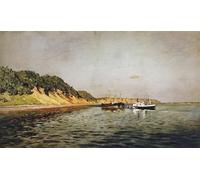 POSTERIIk Famoso impresion Pared Arte cuadros de lienzo Una giornata tranquilla di Isaac Levitan Para la Decoración del Hogar 60x90cm