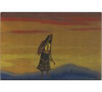 POSTERIIk Famoso impresion Pared Arte cuadros de lienzo una ragazza prigioniera con una rosa di Nicholas Roerich Para la Decoración del Hogar 60x90cm