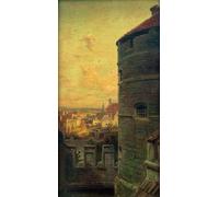 POSTERIIk Famoso impresion Pared Arte cuadros de lienzo Una Serenata Dalla Barca Di Carl Spitzweg Para la Decoración de la Oficina 60x90cm