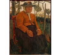 POSTERIIk Famoso impresion Pared Arte cuadros de lienzo Vecchia povera donna seduta in giardino - Paula Modersohn Becker Para la Decoración del Hogar 60x90cm