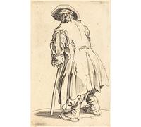 POSTERIIk Famoso impresion Pared Arte cuadros de lienzo Vecchio mendicante con una stampella di Jacques Callot Para la Decoración del Hogar 60x90cm