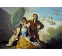 POSTERIIk Famoso moderno lienzo Impresión de Imagen il Parasole Dipinto di Francisco De Goya Para la Decoración del Hogar 60x90cm