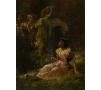 POSTERIIk Famoso moderno lienzo Impresión de Imagen il sogno ad occhi aperti di Demetra di Hans Zatzka Para la Decoración del Hogar 60x90cm