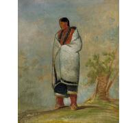 POSTERIIk Famoso moderno lienzo Impresión de Imagen la esposa del dólar la esposa del pez de George Catlin Para la Decoración del Hogar 60x90cm