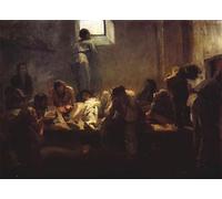 POSTERIIk Famoso moderno lienzo Impresión de Imagen nella prigione di transito. A proposito di Nikolai Aleksandrovich Yaroshenko Para la Decoración de la Oficina 60x90cm