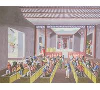 POSTERIIk Famoso moderno lienzo Impresión de Imagen Preparación del té de un álbum de pinturas de la escuela china de la dinastía Qing Para la Decoración de la Oficina 60x90cm