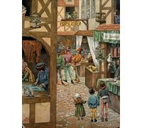 POSTERIIk Famoso moderno lienzo Impresión de Imagen Rue De Paris Dopo che il re Xi disse il prudente firmò il commercio di Peronne Para la Decoración del Hogar 60x90cm