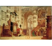 POSTERIIk Famoso moderno lienzo Impresión de Imagen Veduta interna della cattedrale di Vasilij Dmitrievich Polenov Para la Decoración del Hogar 60x90cm