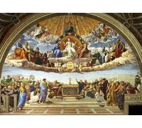 POSTERIIk Famoso Mural Fotos Prints sobre Lienzo Disputa del Santissimo Sacramento di Raffaello Sanzio Raffaello Para la Decoración del Hogar 60x90cm