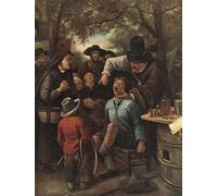 POSTERIIk Famoso Mural Fotos Prints sobre Lienzo il Quackdoctor di Jan Steen Para la Decoración del Hogar 60x90cm